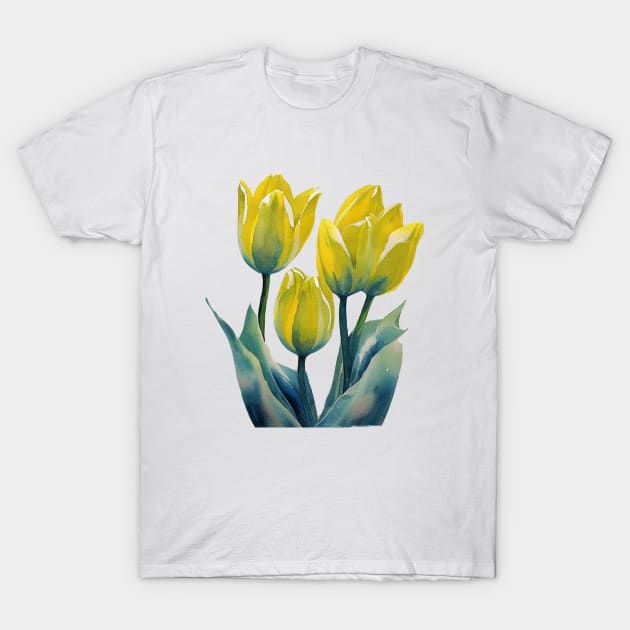 Yellow Tulips with no Background T-Shirt by fistikci